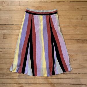 Anthropologie Multicolor Striped A-Line Skirt